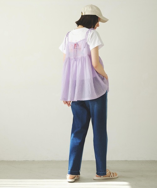 MILKFED.(ミルクフェド)の「RIBBON CAMISOLE(キャミソール・レディース・ブラック/ライトパープル/オフホワイト・ONE SIZE)」の19枚目の写真