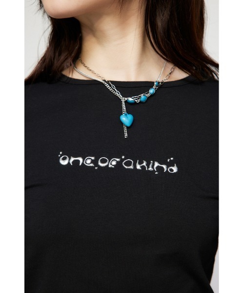 LAGUA GEM(ラグアジェム)の「PLUMP DESIGN トップス(Tシャツ/カットソー・レディース・ブラック/ホワイト・FREE)」の6枚目の写真