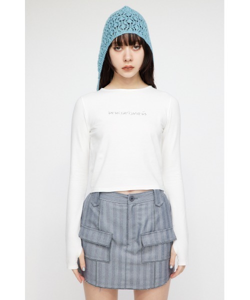 LAGUA GEM(ラグアジェム)の「PLUMP DESIGN トップス(Tシャツ/カットソー・レディース・ブラック/ホワイト・FREE)」の7枚目の写真