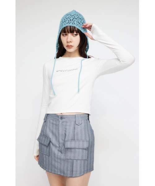 LAGUA GEM(ラグアジェム)の「PLUMP DESIGN トップス(Tシャツ/カットソー・レディース・ブラック/ホワイト・FREE)」の8枚目の写真