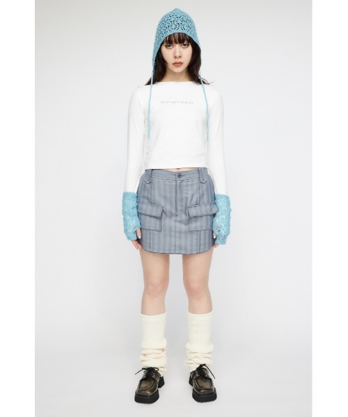 LAGUA GEM(ラグアジェム)の「PLUMP DESIGN トップス(Tシャツ/カットソー・レディース・ブラック/ホワイト・FREE)」の9枚目の写真