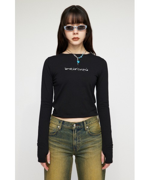 LAGUA GEM(ラグアジェム)の「PLUMP DESIGN トップス(Tシャツ/カットソー・レディース・ブラック/ホワイト・FREE)」の3枚目の写真