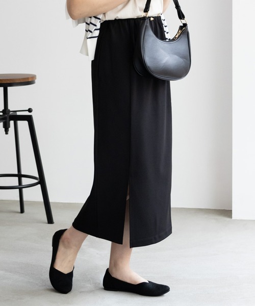 HusHusH(ハッシュアッシュ)の「HusHush ハッシュアッシュ ストレッチIラインスカート(スカート・レディース・ブルー系その他/ブラック・M/L/S)」の1枚目の写真