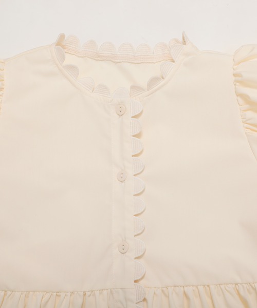 ella selectshop ヘム スカラップ ブラウス ペプラム スカラップペプラムブラウス（シャツ/ブラウス）｜Fit more