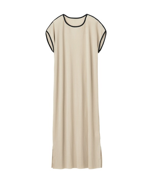 CHAN ME（チャンミ）の「配色ワンピース（ワンピース・レディース・モカ/グレイッシュベージュ/ブラック・X-LARGE/LARGE/MEDIUM）」の6枚目の写真