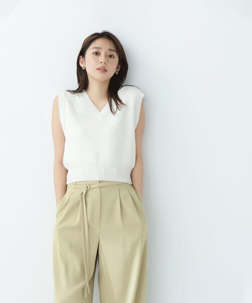 NATURAL BEAUTY BASIC(ナチュラルビューティーベーシック)の「◇ベルテッドバックサテンパンツ(その他パンツ・レディース・ブラック/マスタード・MEDIUM/SMALL)」の14枚目の写真