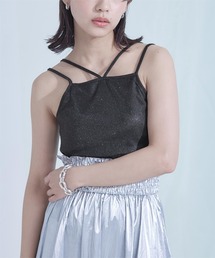 miette | カップ付きラメホルターキャミソール(キャミソール)