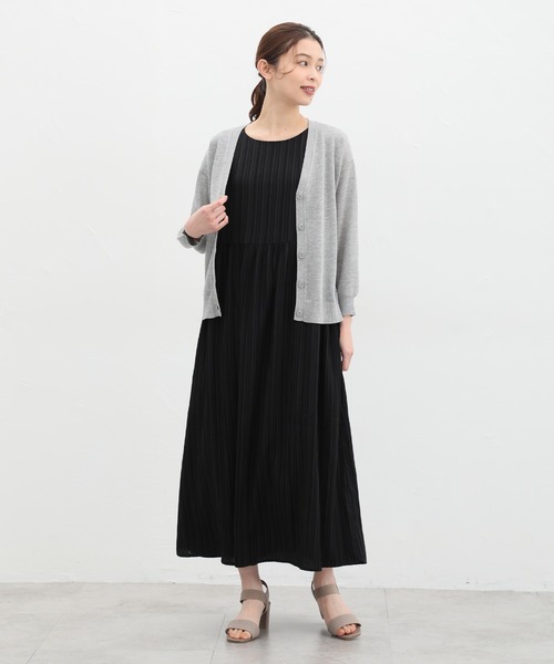 Honeys(ハニーズ)の「ノースリーブワンピース(ワンピース・レディース・ブラック×ホワイト/オレンジ/ブラック/ブルー/ダークグリーン・S/M/L/LL/3L)」の6枚目の写真