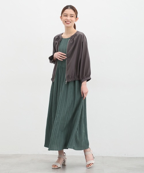 Honeys(ハニーズ)の「ノースリーブワンピース(ワンピース・レディース・ブラック×ホワイト/オレンジ/ブラック/ブルー/ダークグリーン・S/M/L/LL/3L)」の12枚目の写真