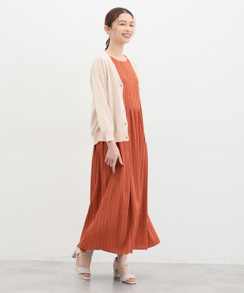 Honeys(ハニーズ)の「ノースリーブワンピース(ワンピース・レディース・ブラック×ホワイト/オレンジ/ブラック/ブルー/ダークグリーン・S/M/L/LL/3L)」の14枚目の写真