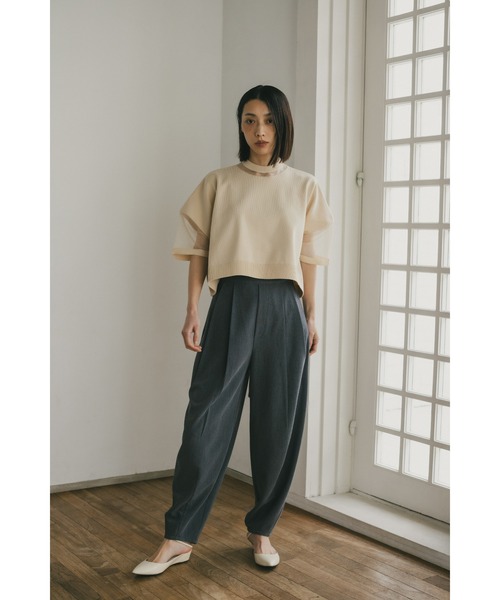 試着のみ⭐︎BEAUTY&YOUTH☆コイルニット⭐︎ブラウン STYLEMIXER（スタイルミキサー）の「コンビネーションシアー
