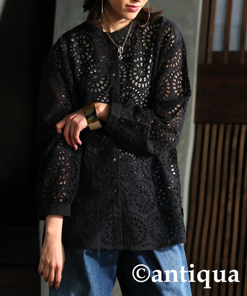 レースブラウス（シャツ/ブラウス）｜antiqua（アンティカ）