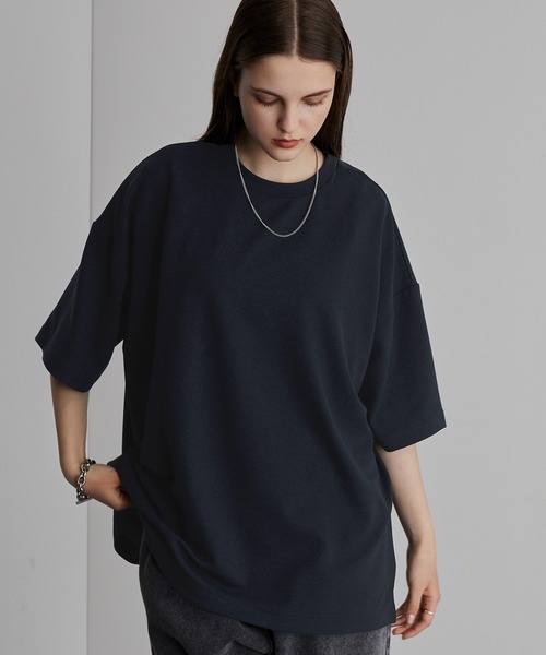 【FIRMUM】 クルーネックカットソー オーバーサイズ クルーネックオーバーサイズTシャツ(ユニセックス・長袖)_