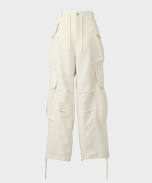 DISCOVERED(ディスカバード)の「OMBRE CHECK KILAKILA CARGO PANTS(カーゴパンツ・メンズ・ホワイト・3)」の1枚目の写真