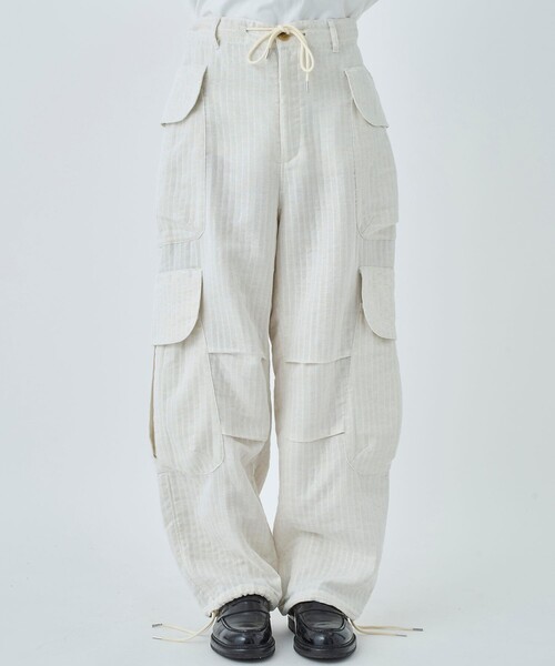 DISCOVERED(ディスカバード)の「OMBRE CHECK KILAKILA CARGO PANTS(カーゴパンツ・メンズ・ホワイト・3)」の5枚目の写真
