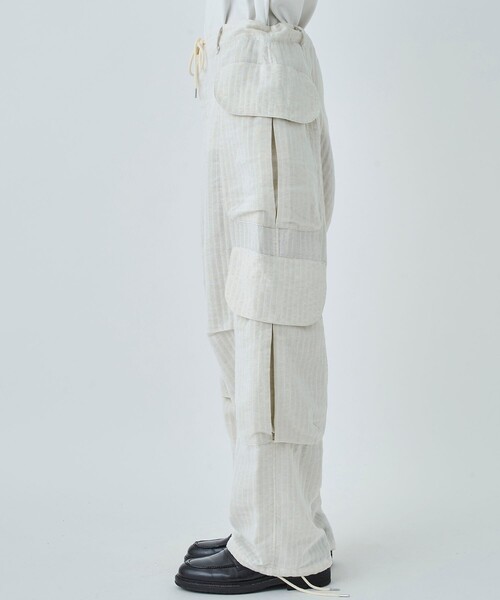 DISCOVERED(ディスカバード)の「OMBRE CHECK KILAKILA CARGO PANTS(カーゴパンツ・メンズ・ホワイト・3)」の6枚目の写真