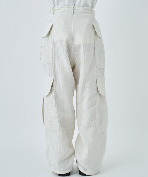 DISCOVERED(ディスカバード)の「OMBRE CHECK KILAKILA CARGO PANTS(カーゴパンツ・メンズ・ホワイト・3)」の8枚目の写真