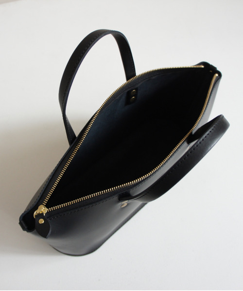 Ag+LEATHER BLACK&WHITE WIDE BOSTON（ボストンバッグ）｜TIDEWAY