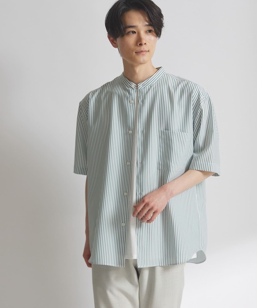 URBAN RESEARCH DOORS(アーバンリサーチドアーズ)の「『XLサイズ/WEB限定』『吸水速乾』セオアルファバンドカラーショートスリーブ シャツ(シャツ/ブラウス・メンズ・ライトグレー/グリーン系その他/チャコールグレー/ブルー・X-LARGE/LARGE/MEDIUM)」の19枚目の写真