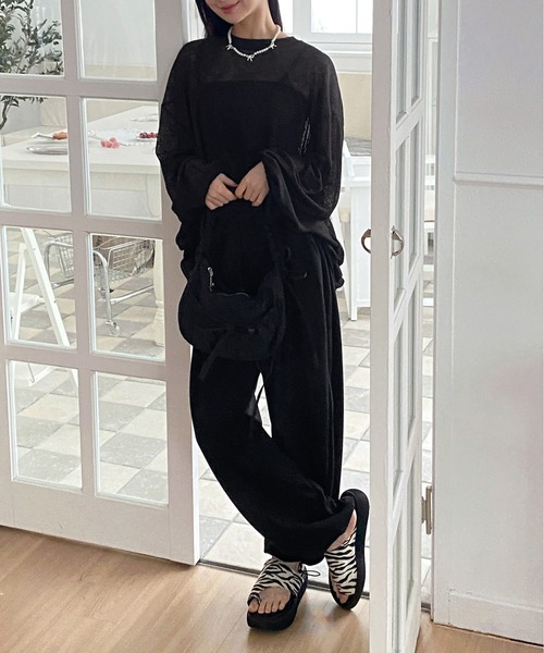 by muni:r(バイ ムニール)の「ピンタックバルーンワイドスウェットパンツ(スウェットパンツ・レディース・ブラック/グレー/グレー系・FREE)」の21枚目の写真