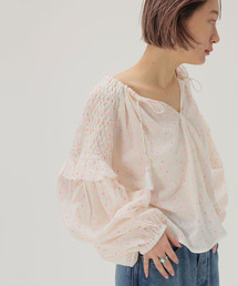 SLOBE citron. | SLOBE citron. スモッキングコットンブラウス(シャツ/ブラウス)