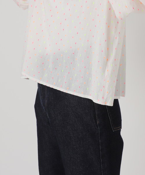 SLOBE citron.(スローブシトロン)の「SLOBE citron. スモッキングコットンブラウス(シャツ/ブラウス・レディース・A/ホワイト/ピンク・FREE)」の18枚目の写真