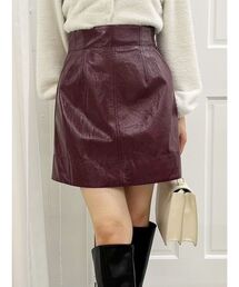 MERCURYDUO | フェイクレザーミニスカート(スカート)