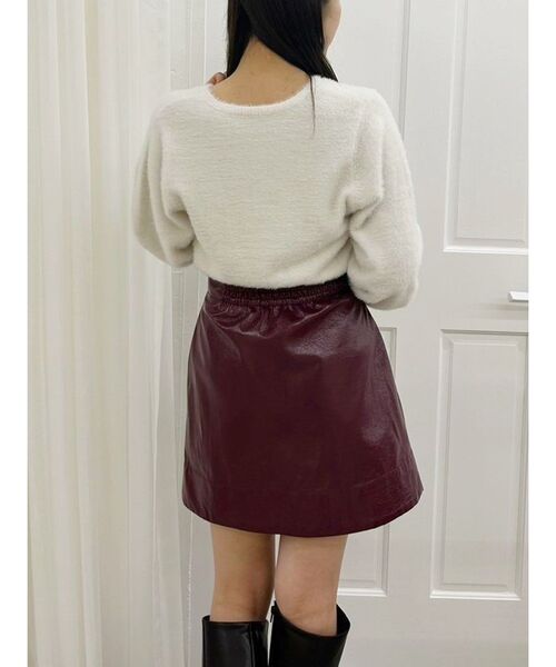 MERCURYDUO（マーキュリーデュオ）の「フェイクレザーミニスカート（スカート・レディース・パープル/ボルドー・SMALL/MEDIUM）」の20枚目の写真