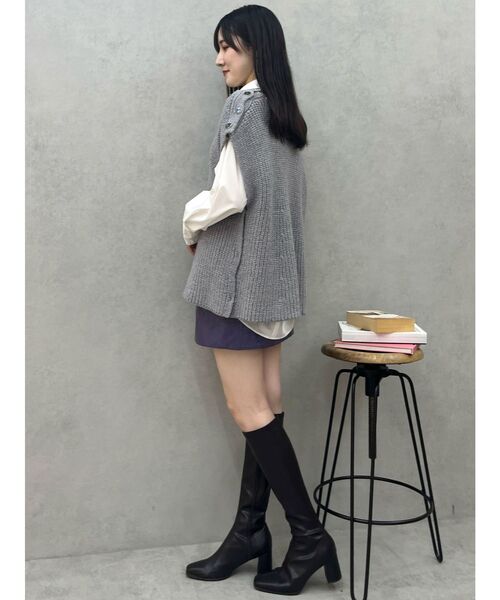 MERCURYDUO（マーキュリーデュオ）の「フェイクレザーミニスカート（スカート・レディース・パープル/ボルドー・SMALL/MEDIUM）」の15枚目の写真