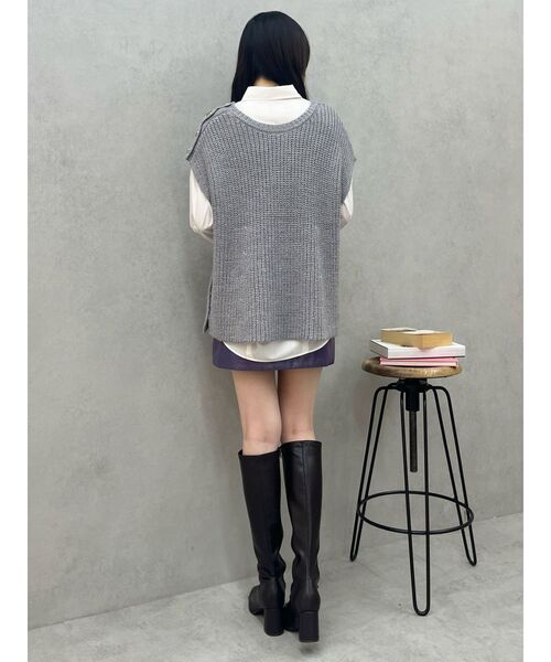 MERCURYDUO（マーキュリーデュオ）の「フェイクレザーミニスカート（スカート・レディース・パープル/ボルドー・SMALL/MEDIUM）」の14枚目の写真