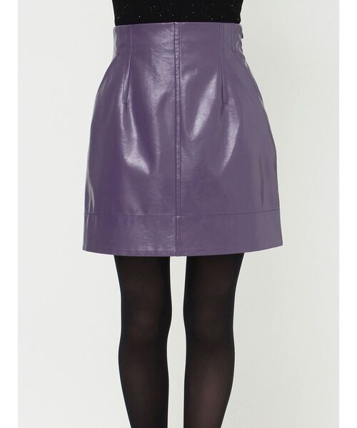 MERCURYDUO（マーキュリーデュオ）の「フェイクレザーミニスカート（スカート・レディース・パープル/ボルドー・SMALL/MEDIUM）」の12枚目の写真