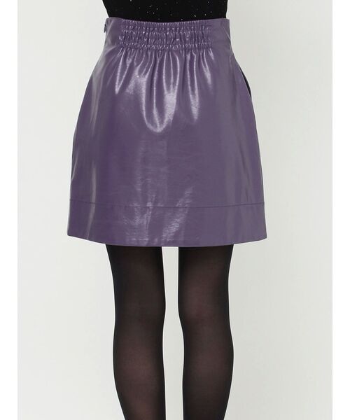 MERCURYDUO（マーキュリーデュオ）の「フェイクレザーミニスカート（スカート・レディース・パープル/ボルドー・SMALL/MEDIUM）」の10枚目の写真