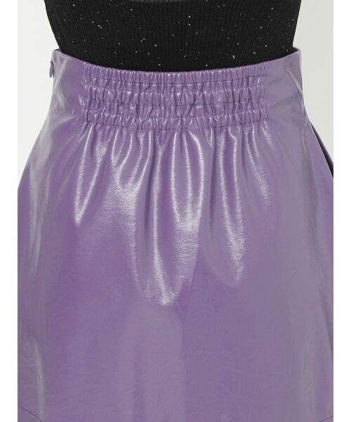 MERCURYDUO（マーキュリーデュオ）の「フェイクレザーミニスカート（スカート・レディース・パープル/ボルドー・SMALL/MEDIUM）」の9枚目の写真