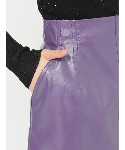 MERCURYDUO（マーキュリーデュオ）の「フェイクレザーミニスカート（スカート・レディース・パープル/ボルドー・SMALL/MEDIUM）」の8枚目の写真