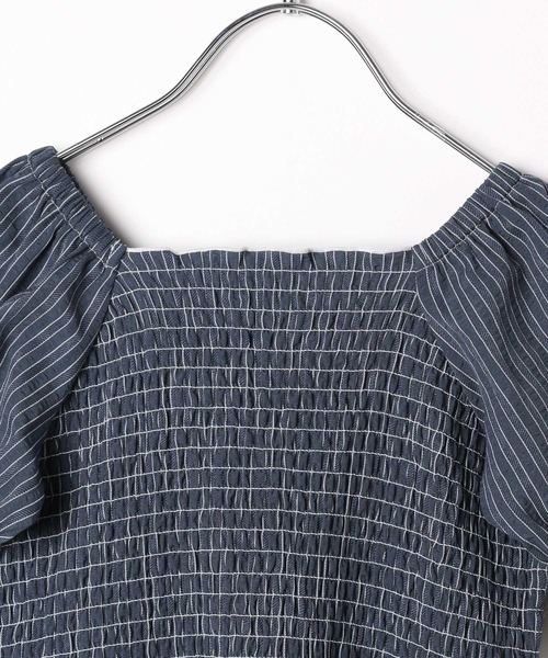BAYFLOW(ベイフロー)の「シャーリングワンピース(KIDS)(ワンピース・キッズ・ブルー/ネイビー/グリーン・110cm/120cm/130cm/140cm/150cm)」の8枚目の写真