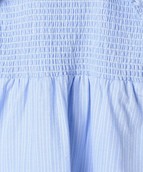 BAYFLOW(ベイフロー)の「シャーリングワンピース(KIDS)(ワンピース・キッズ・ブルー/ネイビー/グリーン・110cm/120cm/130cm/140cm/150cm)」の10枚目の写真