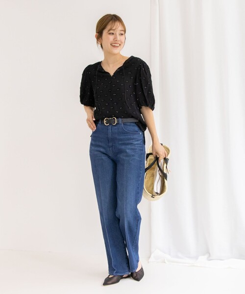 NOLLEY’S Sophi(ノーリーズソフィ)の「ドットラメカットジャガード2WAYブラウス(シャツ/ブラウス・レディース・ベージュ系その他3/ブラック系その他3・38)」の16枚目の写真