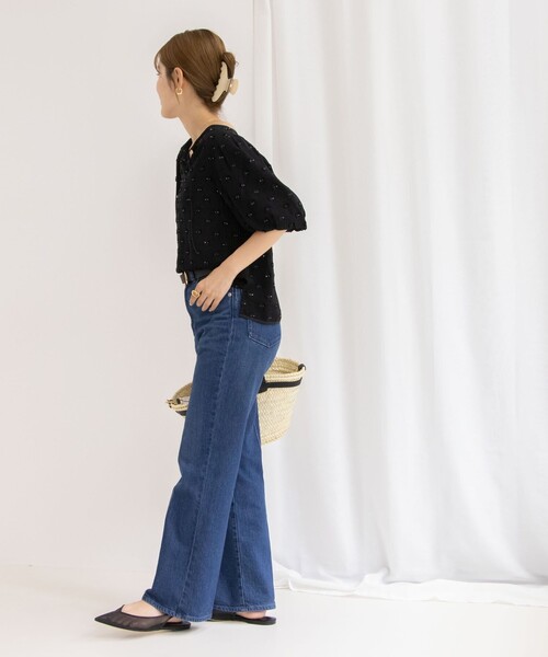 NOLLEY’S Sophi(ノーリーズソフィ)の「ドットラメカットジャガード2WAYブラウス(シャツ/ブラウス・レディース・ベージュ系その他3/ブラック系その他3・38)」の17枚目の写真