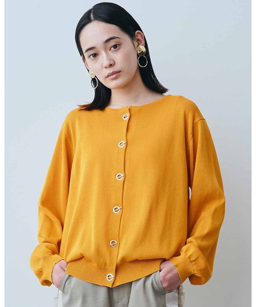 MEDE19F(メデジュウキュウ)の「MEDE19F マンテルボタンのUVカーディガン(カーディガン/ボレロ・レディース・ブラック/イエロー/ブルー・MEDIUM/LARGE)」の3枚目の写真