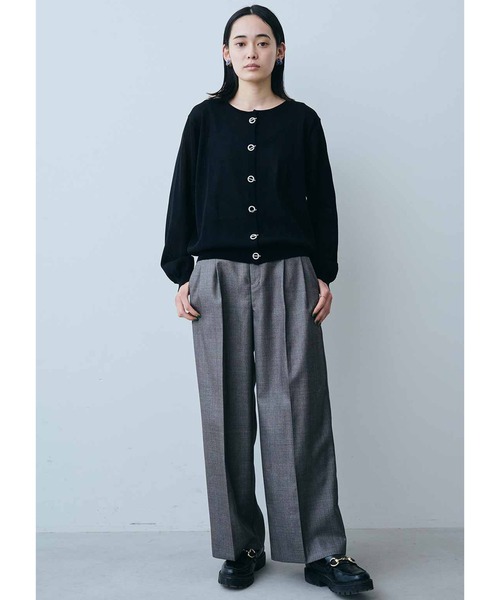 MEDE19F(メデジュウキュウ)の「MEDE19F マンテルボタンのUVカーディガン(カーディガン/ボレロ・レディース・ブラック/イエロー/ブルー・MEDIUM/LARGE)」の4枚目の写真