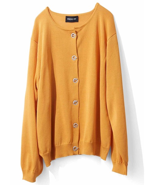 MEDE19F(メデジュウキュウ)の「MEDE19F マンテルボタンのUVカーディガン(カーディガン/ボレロ・レディース・ブラック/イエロー/ブルー・MEDIUM/LARGE)」の12枚目の写真