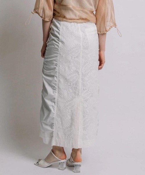 AULA AILA（アウラアイラ）の「AULA AILA/アウラアイラ/LACE COMBINATION STRAIGHT SKIRT（スカート・レディース・ブラック/ホワイト系2・0/1）」の14枚目の写真