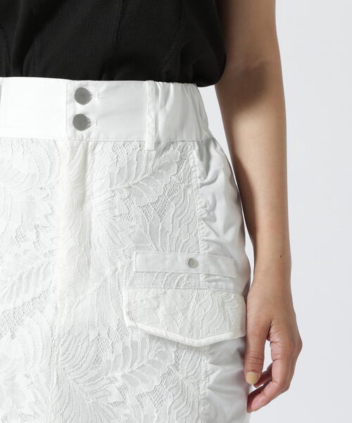 AULA AILA（アウラアイラ）の「AULA AILA/アウラアイラ/LACE COMBINATION STRAIGHT SKIRT（スカート・レディース・ブラック/ホワイト系2・0/1）」の20枚目の写真