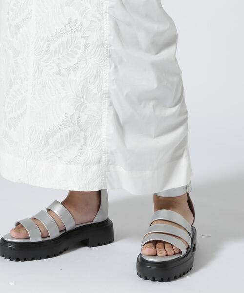 AULA AILA（アウラアイラ）の「AULA AILA/アウラアイラ/LACE COMBINATION STRAIGHT SKIRT（スカート・レディース・ブラック/ホワイト系2・0/1）」の21枚目の写真