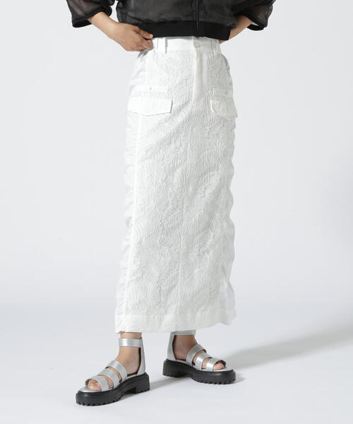 【セール】AULA AILA/アウラアイラ/LACE COMBINATION STRAIGHT SKIRT（スカート）｜AULA AILA（アウラアイラ）