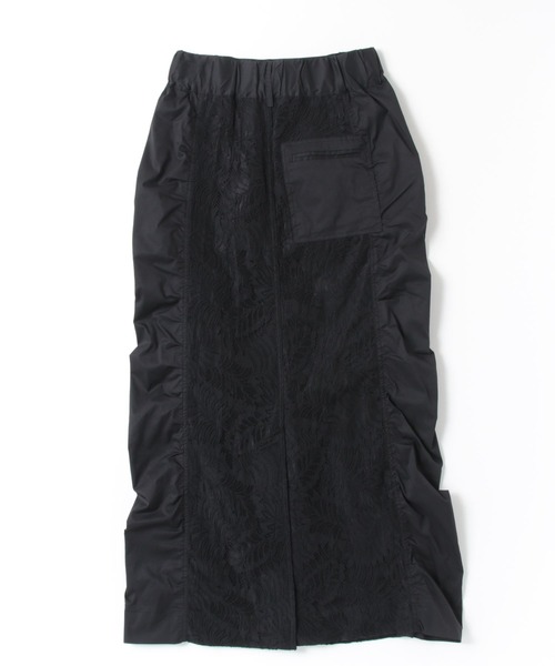 AULA AILA（アウラアイラ）の「AULA AILA/アウラアイラ/LACE COMBINATION STRAIGHT SKIRT（スカート・レディース・ブラック/ホワイト系2・0/1）」の3枚目の写真