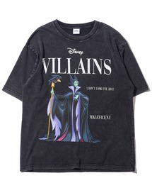 【Disney VILLAINS】マガジンプリントTシャツ / ヴィンテージライクロックT