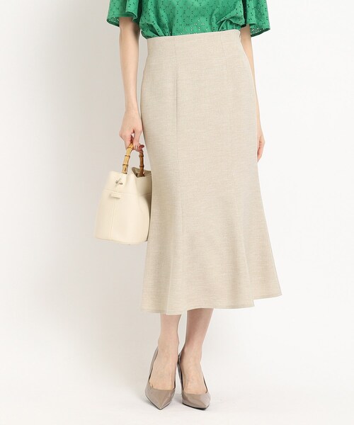 【セール】【洗える／日本製】女性らしい夏スタイルを叶える、麻調合繊マーメイドスカート（スカート）｜COUP DE CHANCE（クードシャンス）