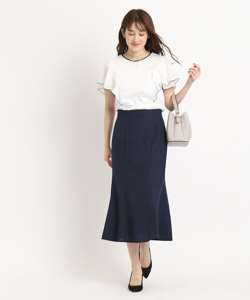 お値下げ　MITSUBOSHI DRESS ベスト　スカート セール】【洗える／日本製】/麻調マーメイドスカート（スカート