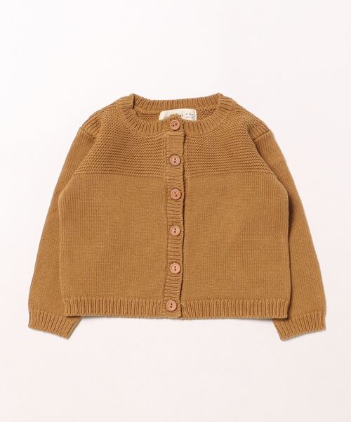 【セール】《Quincy Mae》KNIT CARDIGAN | WALNUT（その他ベビー用品）｜Quincy Mae（クインシーメイ）